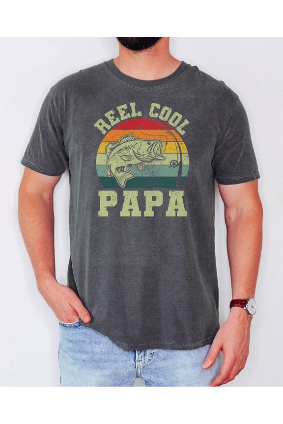 Fishing Gift For Grandpa, Reel Cool Papa T-Shirt Papa Gift, Reel Cool Papa Grandpa Fishing T-Shirt, Fishing Lover Grandpa Shirt