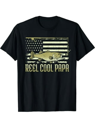 Reel Cool Papa For Fishing Nature Lovers Big and Tall Men T-shirt