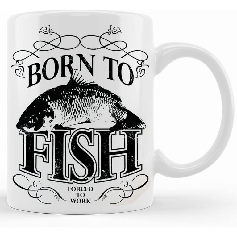 Fishing Gifts For Men – Funny Coffee Mug, Fisherman Gift For Dad – Angler  Fish Gifts Born To Fish Tattoo, Ceramic Novelty Coffee Mugs 11oz, 15oz Mug,  Tea Cup, Gift Present Mug