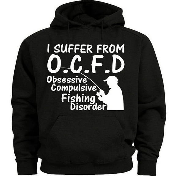 Fishing Gifts Funny Hoodie Men's Sweatshirt Black