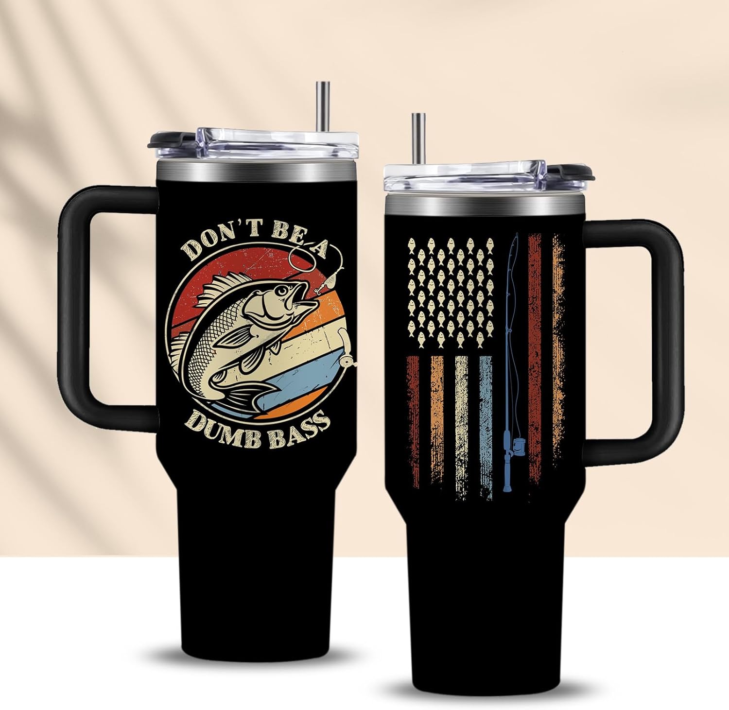 Fishing Gifts For Men Dad Coffee Tumbler Fishing Lovers Cup Gift For Fisherman Fathers Day Birthday Gifts For Him Son Husband Fishings Gift Water Drinking Cups