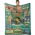 thumbnail image 1 of Fishing Gifts for Men, Fishing Gifts, Gifts for Men Who Love Fishing, Fishing Gifts for Men Unique, Fisherman Gifts, Fishing Gifts for Boy/Dad/Women, Fishing Stuff, Fishing Blankets 50" X 60", 1 of 1