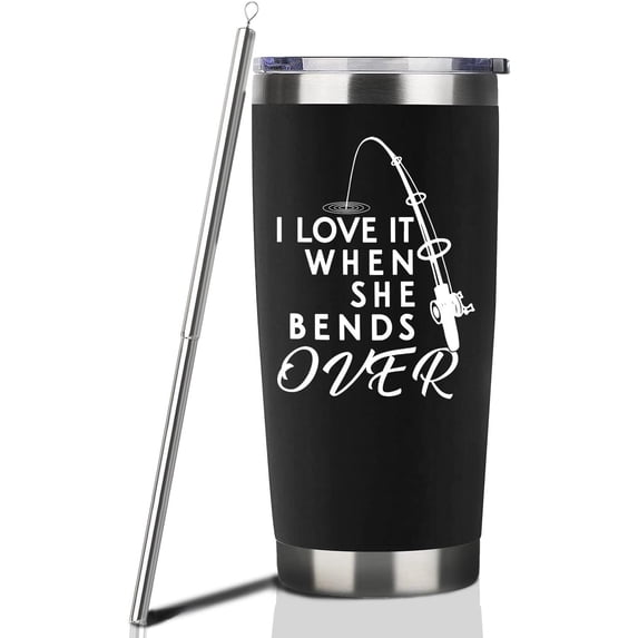 Fishing Gifts For Men Gifts for Fathers Day 20oz Black Born To Fish Forced to Work Travel Tumbler Birthday Christmas Gifts For Grandpa Dad Uncle Boyfriends Fishing Lover Travel Cup With Lid Straw