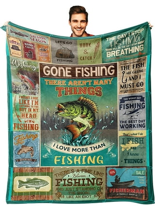 Fishing Lovers Blanket Gift, Fishing Gift For Man, Fish, 42% OFF