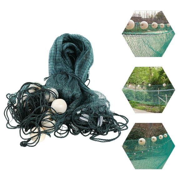 Fishing Gill Net Beach Seine Drag Net Float Lead Sinker Mesh Fish Net 6.5x33FT for Sea, Lake, River