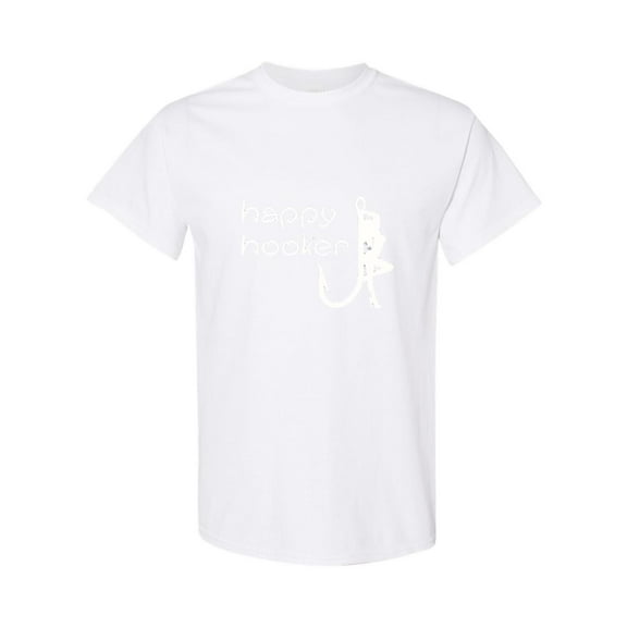 Fishing Girl Happy Hooker Humor Outdoor Catch Vibes Unisex T-Shirt, for men & women, up to size 5XL