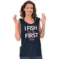 thumbnail image 1 of Fishing Girls Cute Flirty First Date Tank Top Tee Shirt Women Brisco Brands L, 1 of 5