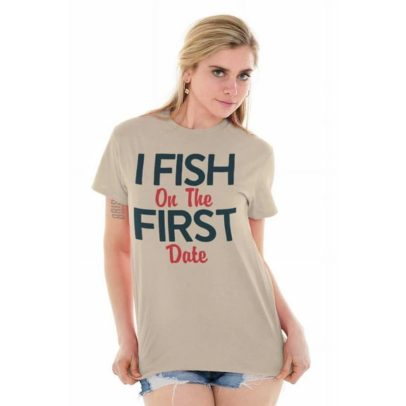 Fishing Girls Cute Flirty First Date Women's Plus Size Graphic Tee Brisco Brands 4X