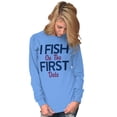 thumbnail image 1 of Fishing Girls Cute Flirty First Date Women's Long Sleeve T Shirt Brisco Brands L, 1 of 5