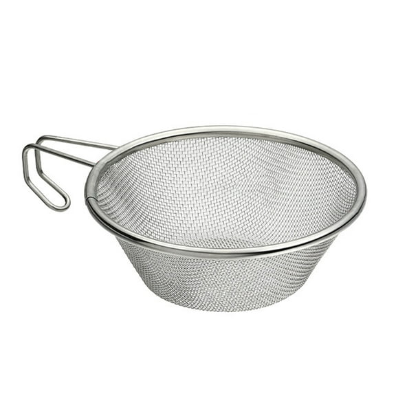 Stainless Steel Fishing Glass Filter Storage Holder Kitchen Colander Mesh Sifter Strainer Sieve Noodle Sieve