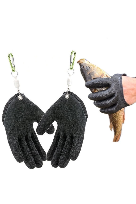 Fishing Gloves Anti Slip Protect Hand from Puncture Scrapes Fisherman Professional Gloves Left Right ,Multipurpose Use