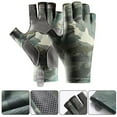 thumbnail image 1 of Fishing Gloves, Fingerless, Green, Size L, 1 Pair, 1 of 8