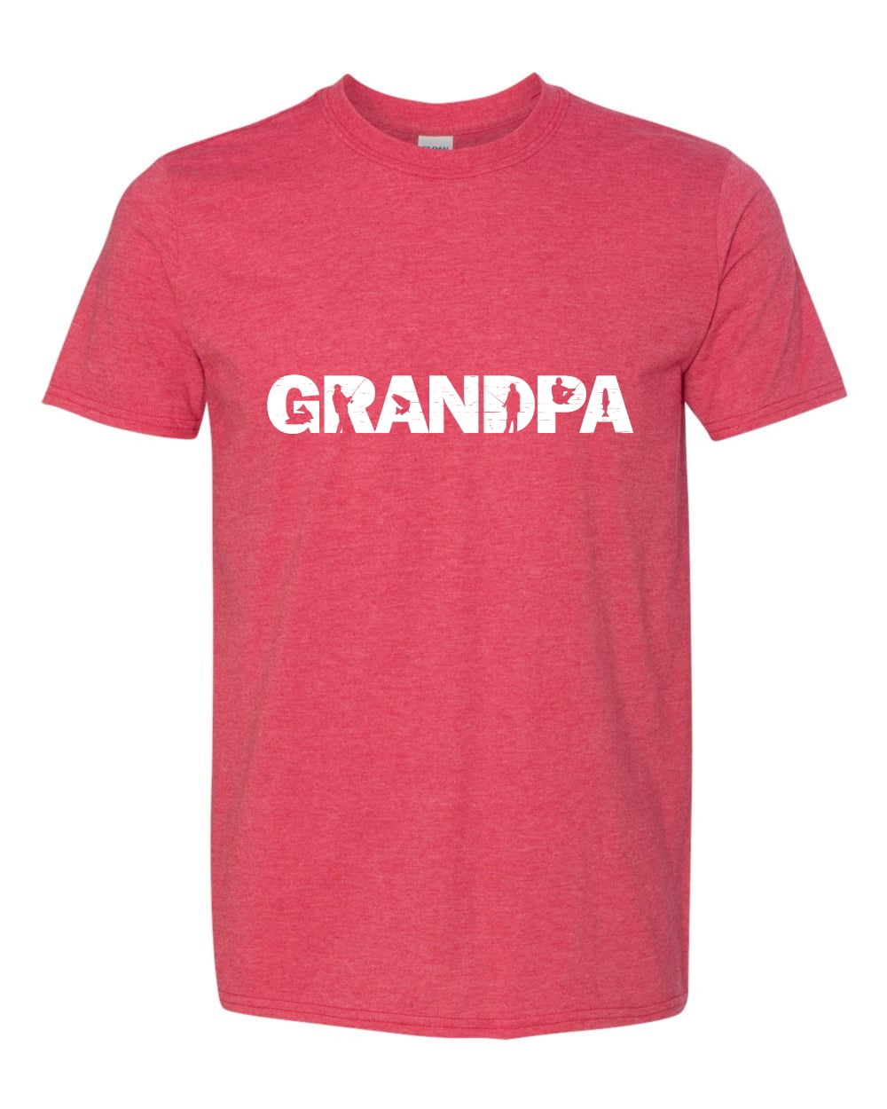 Fishing Grandpa, Fishing T-Shirt for Grandpa, Gifts for Him, Red 2XL 