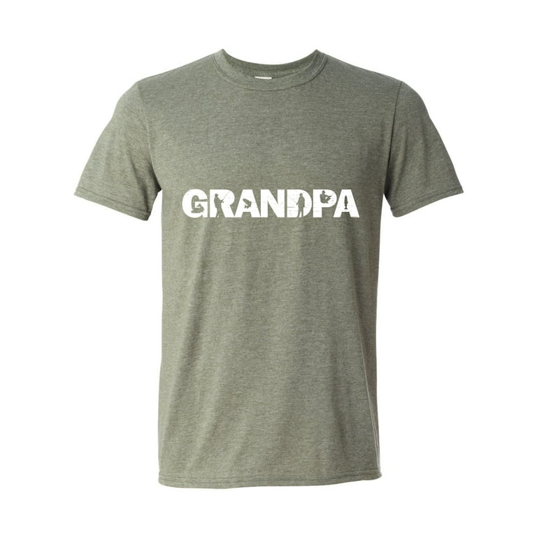 Fishing Grandpa, Gift from Grandkids, Grandpa Tee-Shirt, Green 3XL