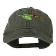 thumbnail image 1 of Fishing Green Spinner Embroidered Washed Cap - Black OSFM, 1 of 5