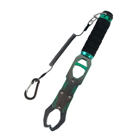 Fishing Grip Pliers Accessories Set Aluminum Alloy Spring Scale 360 Rotation Adjustable Grabber Tool Seawater Dark Gray