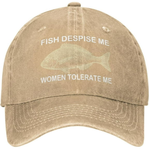 Fishing Hat Cap Fish Despise Me Women Tolerate Me Hat for Men Baseball Hat Cute Hat