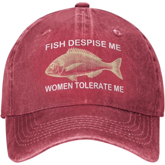 Fishing Hat Cap Fish Despise Me Women Tolerate Me Hat for Men Baseball Hat Cute Hat