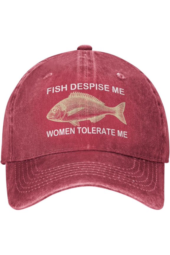 Fishing Hat Cap Fish Despise Me Women Tolerate Me Hat for Men Baseball Hat Cute Hat