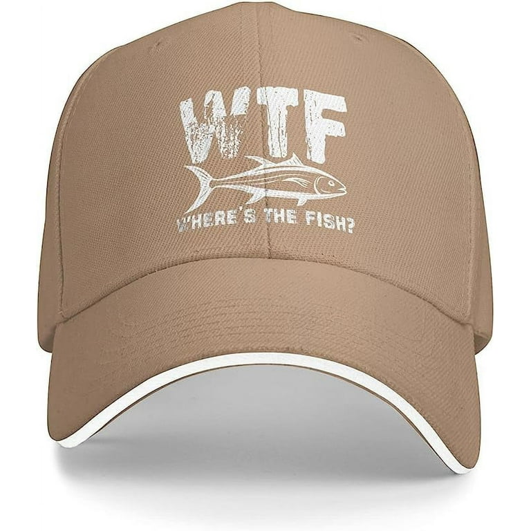 Fishing Hat Cap WTF Where's The Fish Cap for Men Baseball Cap Cool Hats