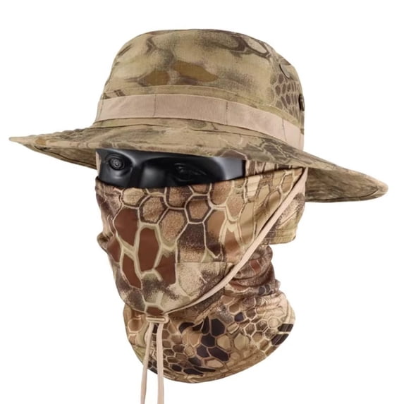 Fishing Hat with Detachable Face Mask - Quick-Dry UV Protection Sun Hat with Mesh Ventilation Design, Suitable for Fishing, Hiking, Camping, and Outdoo