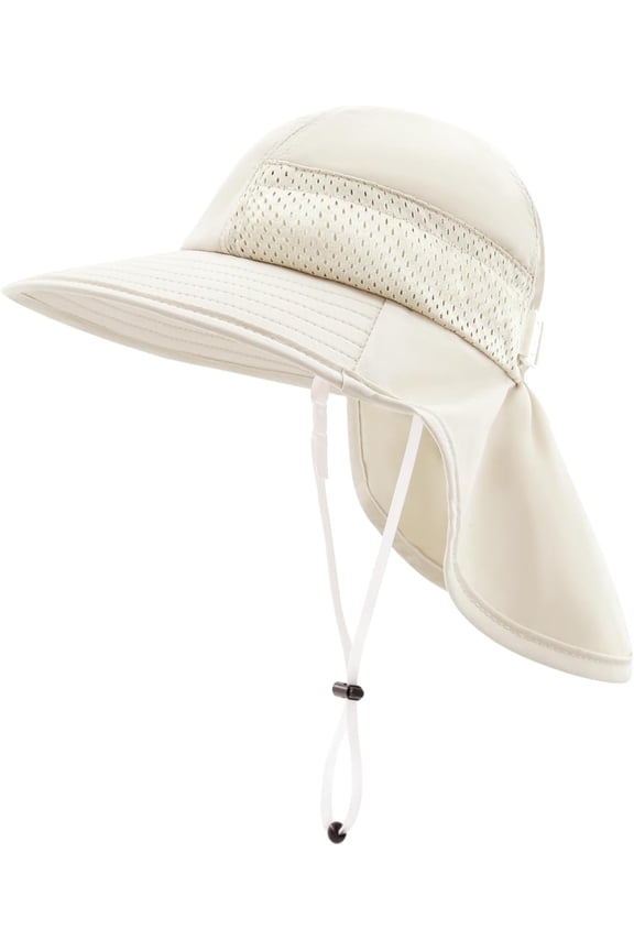 Fishing Hat,Outdoor UPF50+ Mesh Sun Hat,Wide Brim Fishing Hat with Neck Flap Sun Hat,for Men and Wome