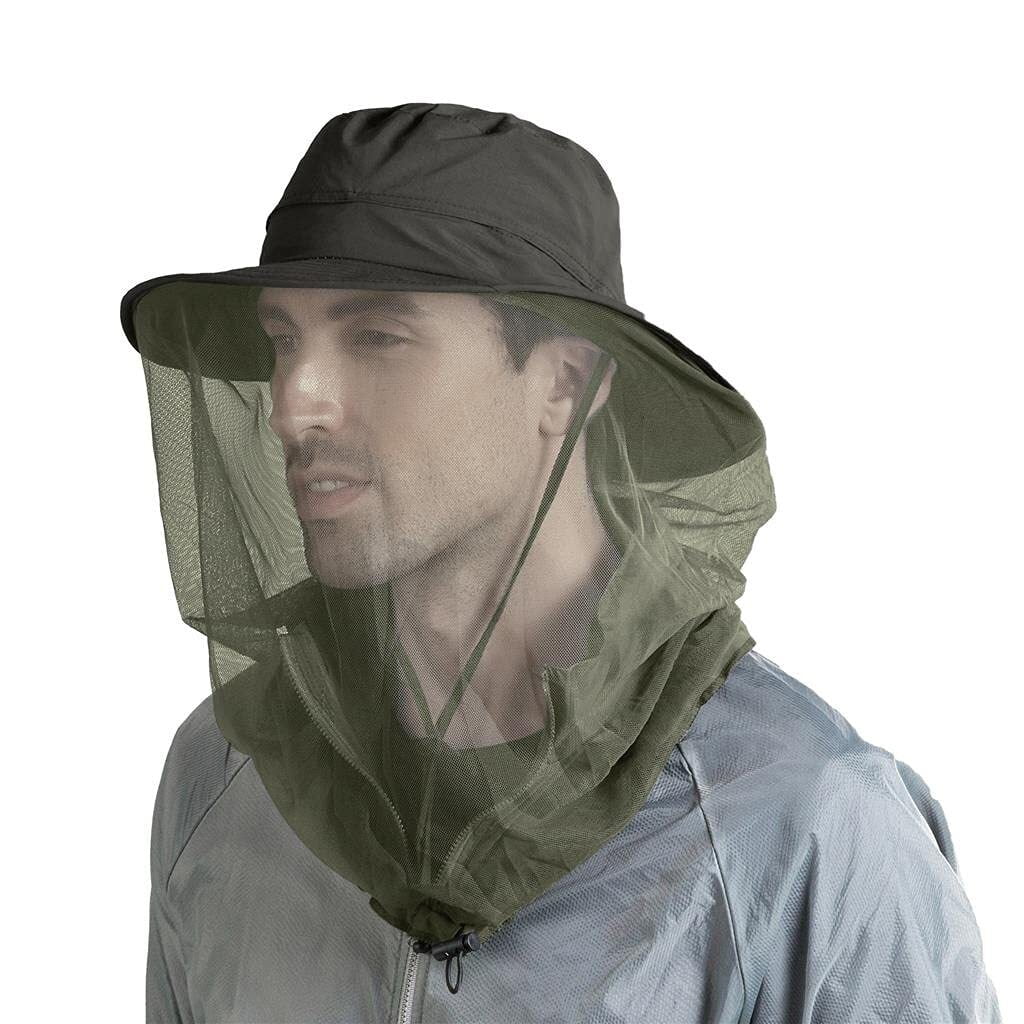 BESTZY Removable Mosquito Head Net Hat, Wide Brim Sun Protection Hats - View #5