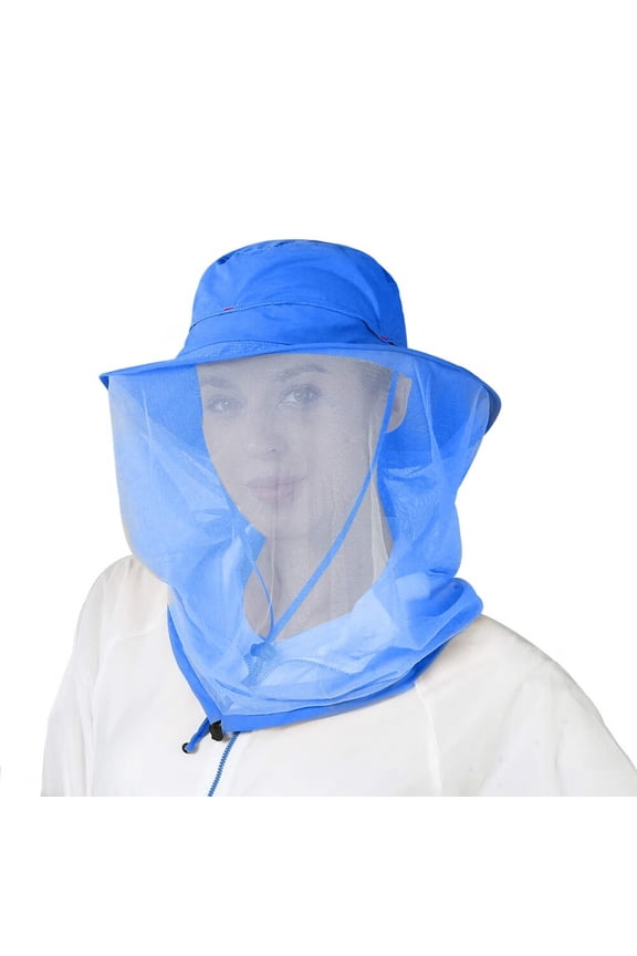 Fishing Hat Sun Protection Hat Mosquito Head Net for Outdoors Bucket Hat with Hidden Net Mesh