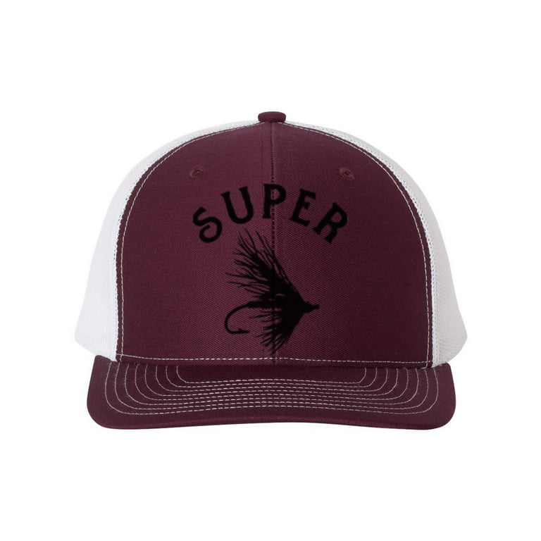 https://i5.walmartimages.com/seo/Fishing-Hat-Super-Fly-Fly-Trout-Adjustable-Trucker-Hats-Apparel-Father-s-Day-Gift-Black-Text-Maroon-White_5e880db0-a0d5-486f-bc63-0470926d3c96.174297e61909bdcb36d8131d2554405a.jpeg?odnHeight=768&odnWidth=768&odnBg=FFFFFF