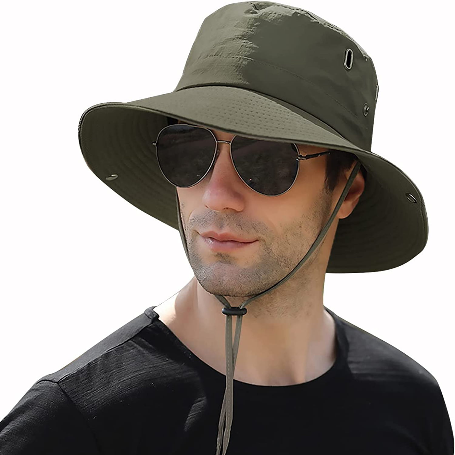 Yuanbang Fishing Hat Wide Brim Safari Hat Sun Hat for Men Women, Adult Unisex, Size: One size, Beige