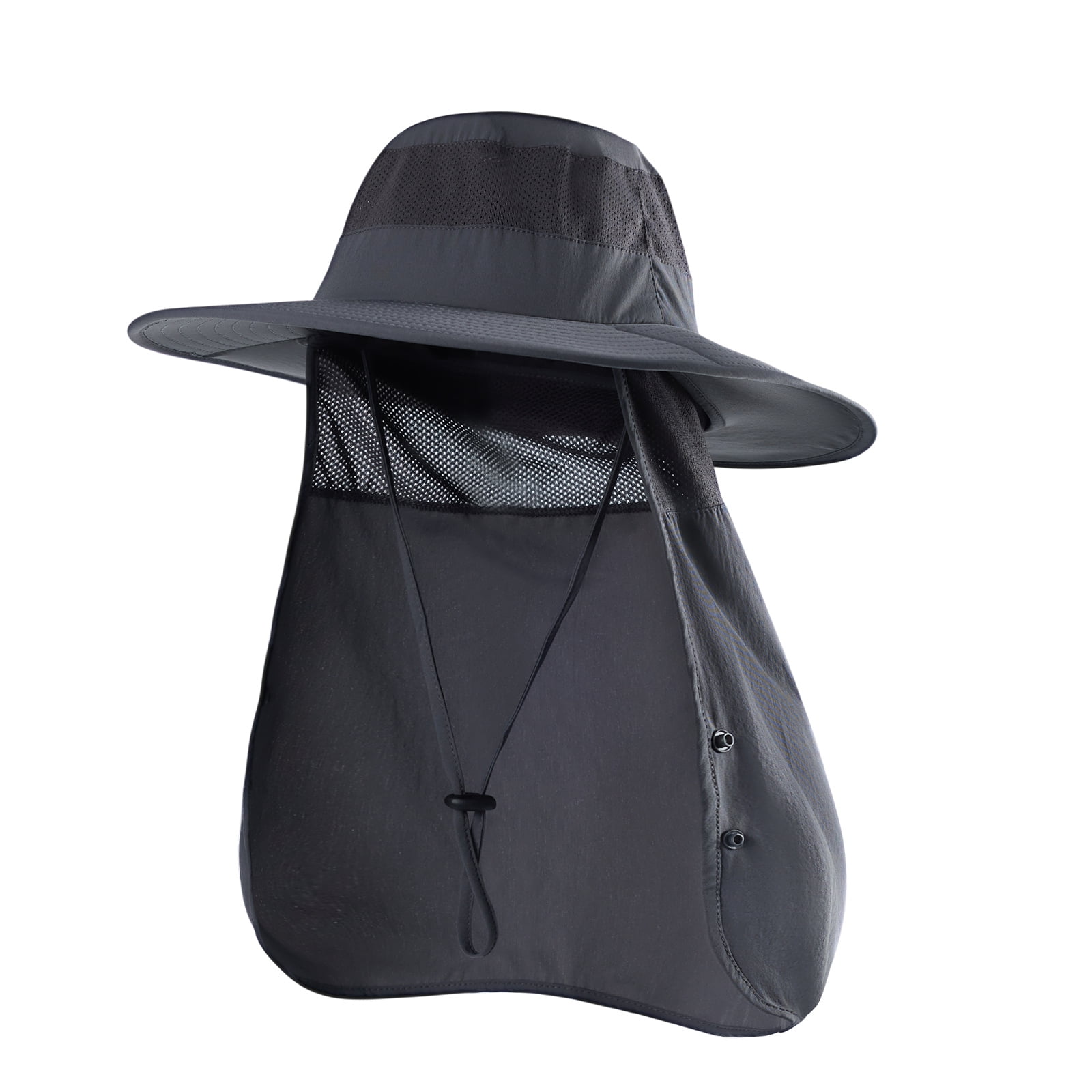 Comhats Net Nylon Mesh Veil Bucket Hats for Men Sun UV Protection Fishing/Garde