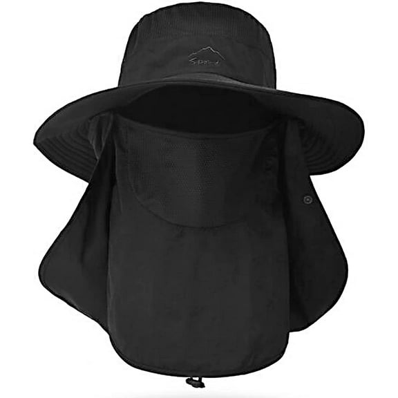 Fishing Hat for Men & Women, Outdoor UV Sun Protection Wide Brim Hat with Face Cover & Neck Flap