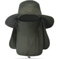 thumbnail image 1 of Fishing Hat for Men & Women, Outdoor UV Sun Protection Wide Brim Hat with Face Cover & Neck Flap, 1 of 13