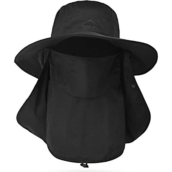 Fishing Hat for Men & Women, Outdoor UV Sun Protection Wide Brim Hat with Face Cover & Neck Flap