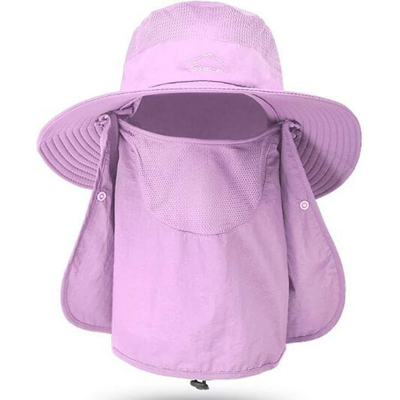 Fishing Hat for Men & Women, Outdoor UV Sun Protection Wide Brim Hat with Face Cover & Neck Flap