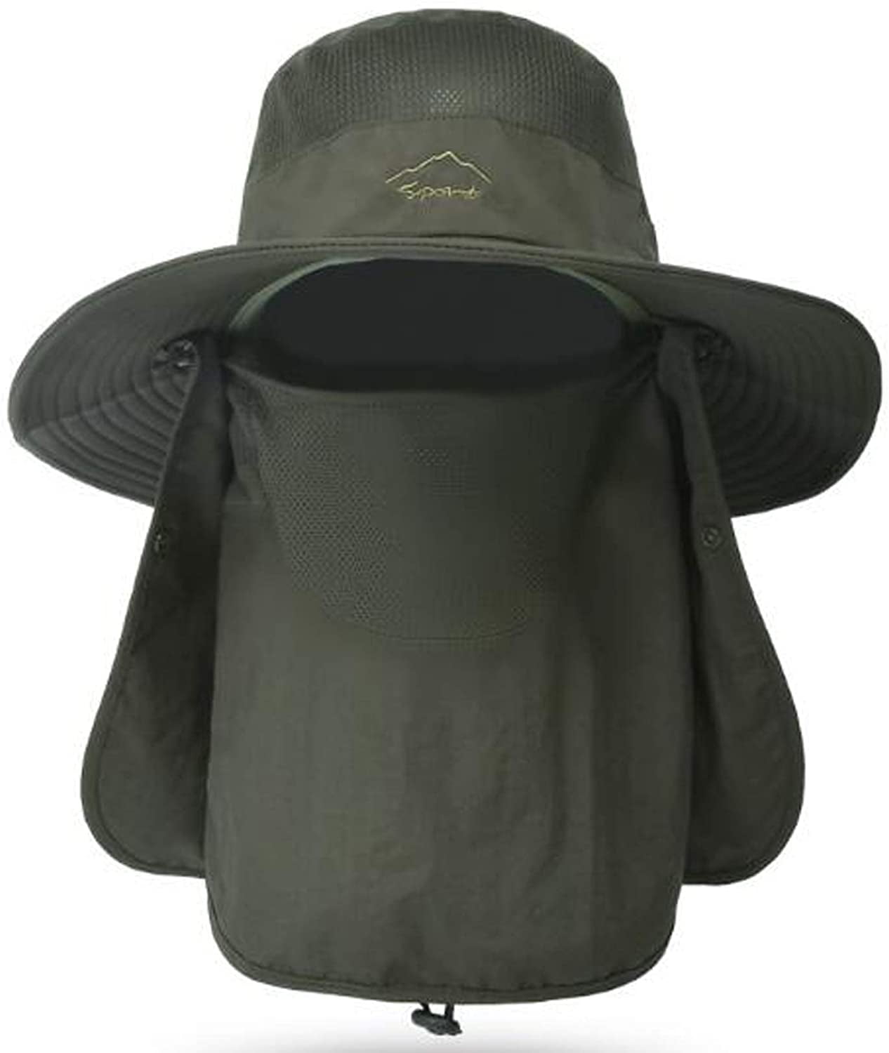 Vestitiy Unisex Fishing Hat UPF 50+ Breathable Wide Brim Boonie Hat Outdoor  Mesh Cap For Travel Fishing