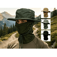 thumbnail image 1 of Fishing Hats for Men with Cooling Balaclava Face Mask Set Foldable Wide Brim Boonie Bucket Sun Hats for Men Women Hunting Mesh Beach Cap, 1 of 7