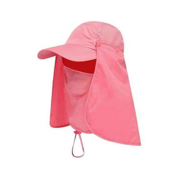 Fishing Hiking Hat Ear Flap Neck Cover Outdoor Wide Brim Sun Bucket Cap