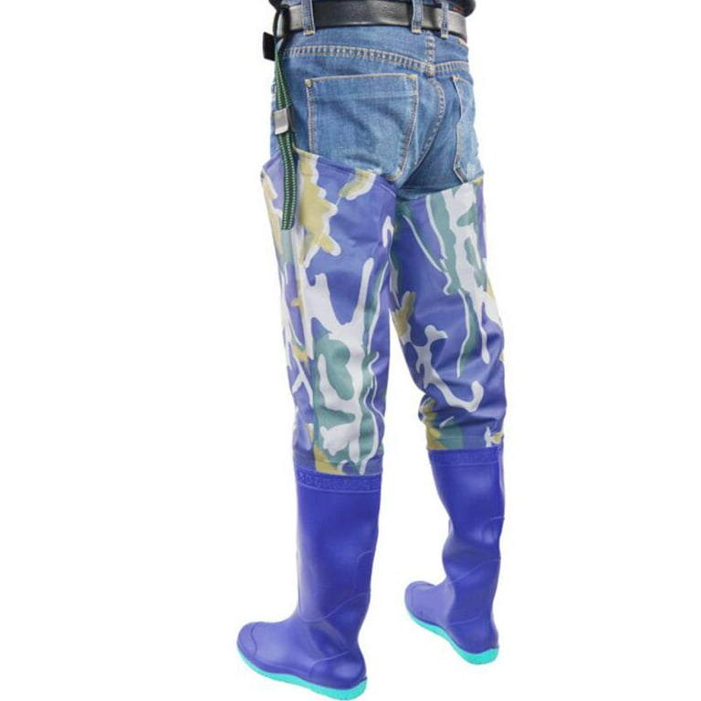  HAIKANGSHOP Women Chest Waders ，PVC Waterproof Fishing  Waders，Waterproof Windproof ，Women Men Wader Wading (Color : Blue-c, Size :  38) : Sports & Outdoors