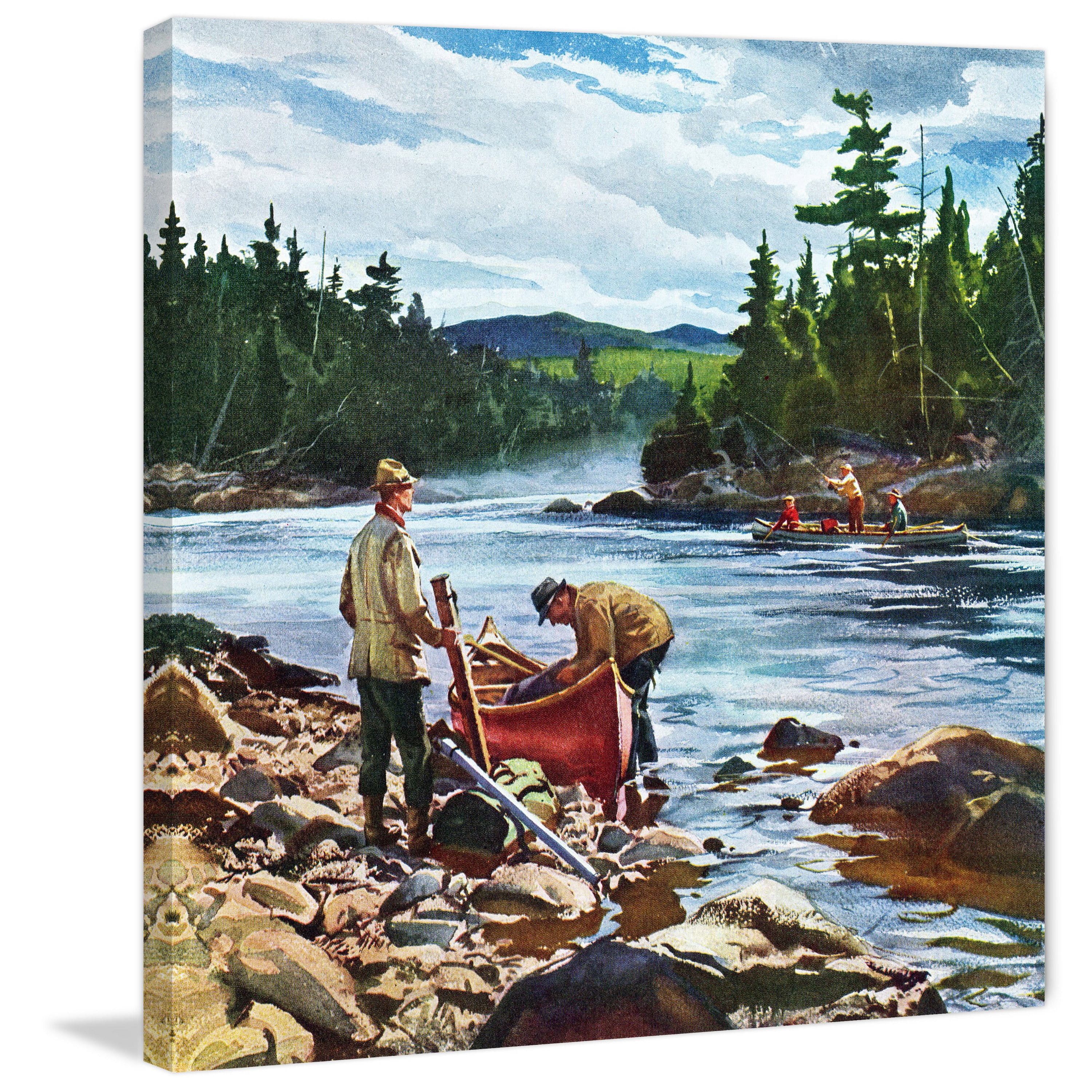 "Fishing Hole" Painting Print on Wrapped Canvas