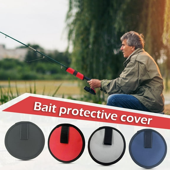 Fishing Hook Covers Protective Rod Wraps Durable Lure Shield Clear PVC Fishing Covers Guard with Hook and Loop Fastener for Easy Tackle Management Red,Royal Blue,Black,Light Gray