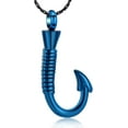 thumbnail image 1 of Fishing Hook Urn Necklace for Ashes Cremation Jewelry for Ashes Urn Memorial Necklace Fish Hook Design Stainless Steel Pendant Keepsake Ashes Holder for Men, 1 of 7