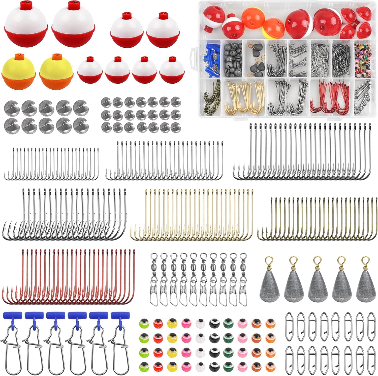 buy in bulk fishing hooks sinkers bobbers swivels Barrel (1000 Pack): Durable, Corrosion-Resistant and this sinker ensures your bait stays securely in place 20PCS Fishing Brass Sinker Inner
