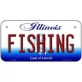 thumbnail image 1 of Fishing Illinois Metal Novelty License Plate 6" x 3" Bicycle, 1 of 1