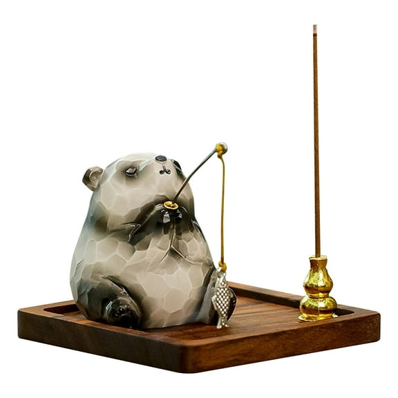 Fishing Incense Holder Desktop Ornament for Zen Garden and Home