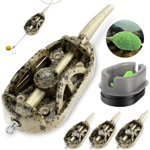 Fishing Inline Method Feeders 20g-40g For Pellet Ground Bait Coarse Carp Tackle-20g+30g+40g