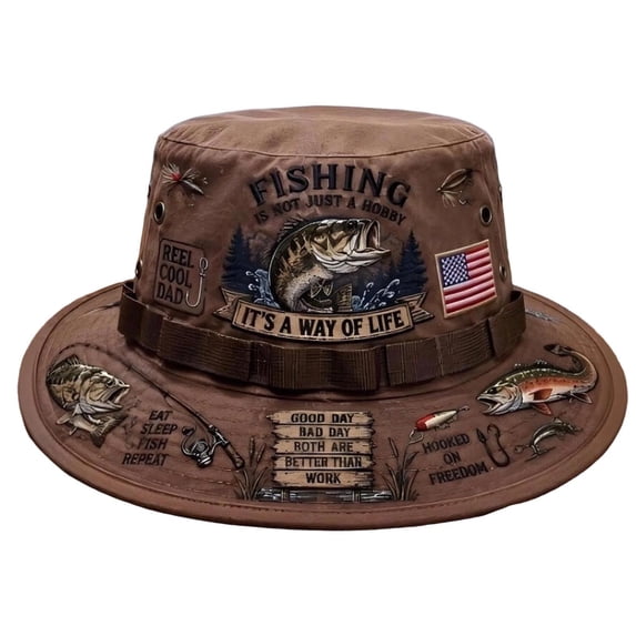 Fishing Is A Way Of Life Boonie Hat, Wide Brim Outdoor Sun Bucket Hat For Fishing, Hiking