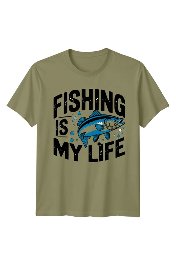 Fishing Is My Life Hobbies Mens T-Shirt Fisherman