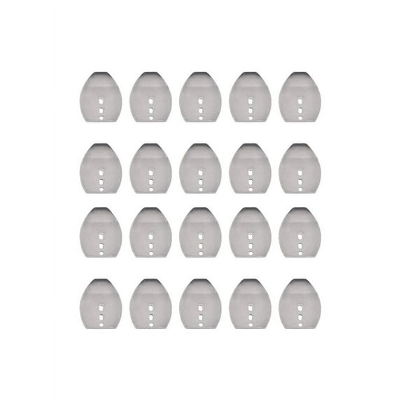 Fishing Jig Blade Set 20pcs DIY Vibration Jigs Stainless Steel Swim Jig Lure for Casting Wobble Fishing 29*23*0.5mm 28*18.8*0.5mm