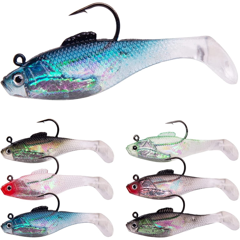 best hook weight for paddle tail saltwater THKFISH Swimbaits Lures Bass, Trout, Walleye, T-Tail / 3.8in-30pcs Discover the best paddle tail swimbaits lures from THKFISH Top 2 Weedless Weighted Hooks